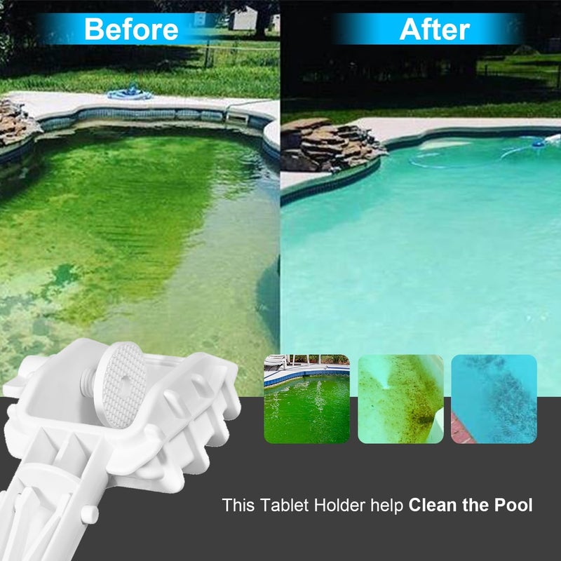 Deargooday Pool Tab Holder Tablet Holder with EZ-Clip Handle for Pool Care - Image 5